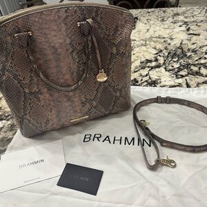 Brahmin Brown Snake Print Women's Bag